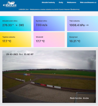 SMARTUS Weathercam pro letiště Budkovice